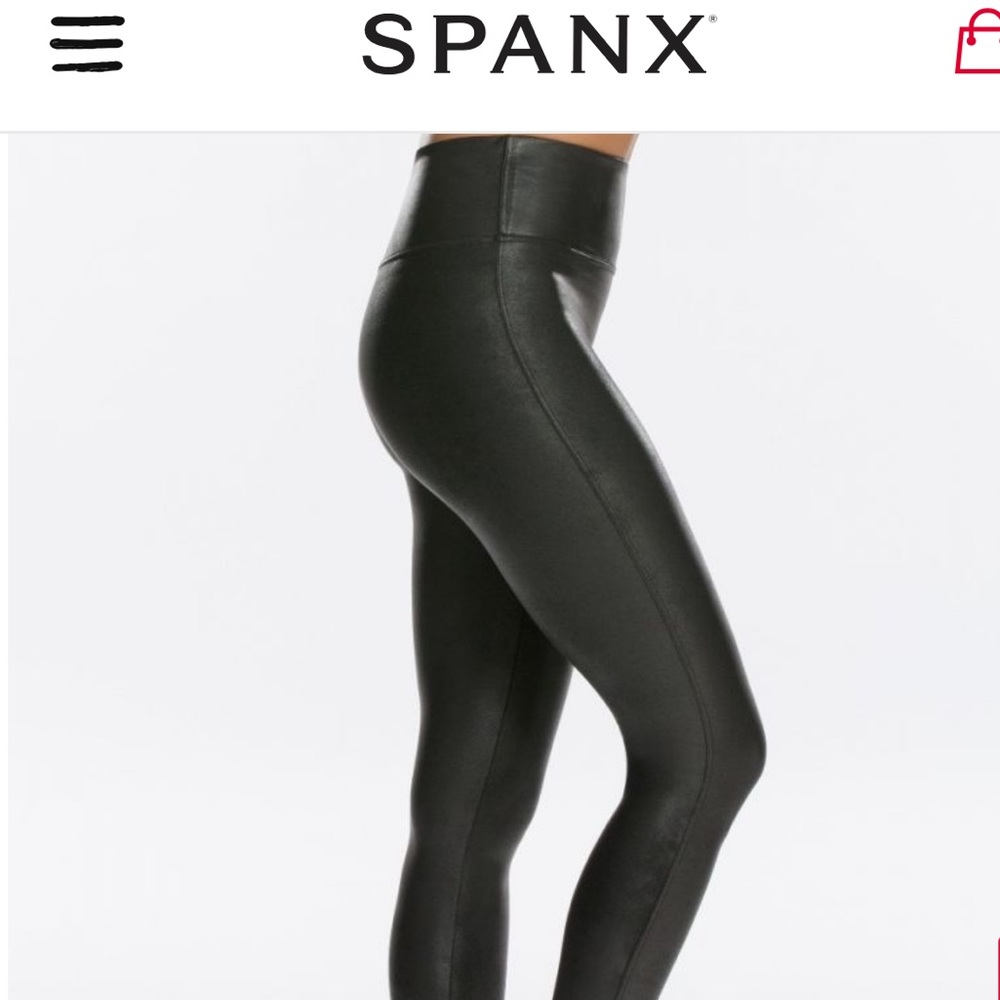 Spanx Faux Leather Leggings, XS